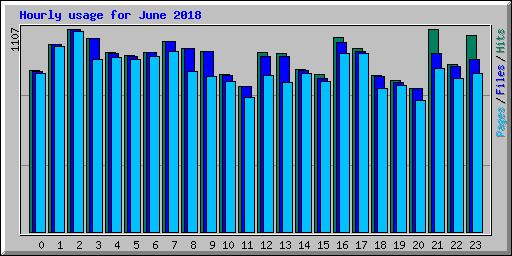 Hourly usage for June 2018